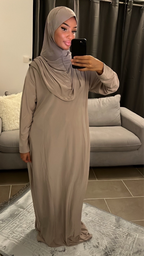 ROBE DE PRIÈRE TAUPE ROSÉ